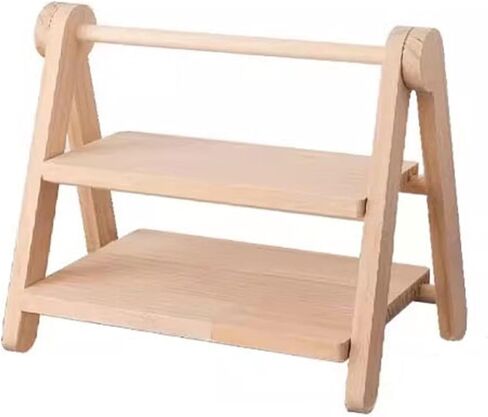 Bookshelf Tabletop Multifunctional Storage Rack Wooden Simple Double Layer Bookshelf for Living Room Home Office in Saudi Arabia