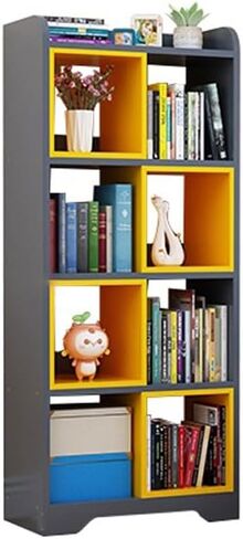 Bookshelf Floor-Standing Bookshelf Against the Wall Household Small Bookcase Space-Saving Student Multi-Layer Simple Storage Rack and Modern for Living Room Home Office(Small) in Saudi Arabia