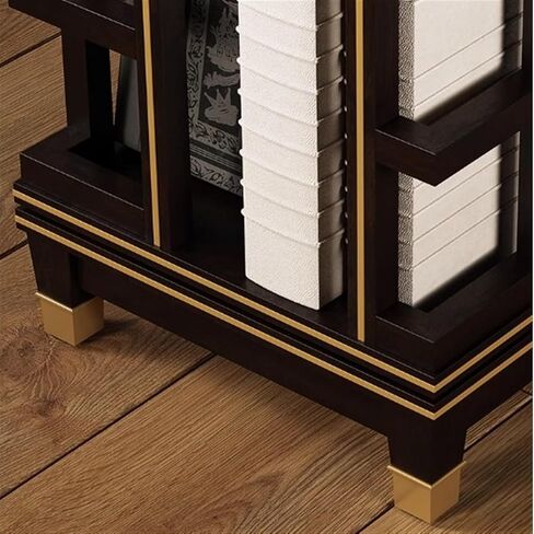 Bookshelf 360 Degree Rotating Bookshelf, Solid Wood Bookcase, Space Saving Floor Shelf for Living Room Home Office in Saudi Arabia