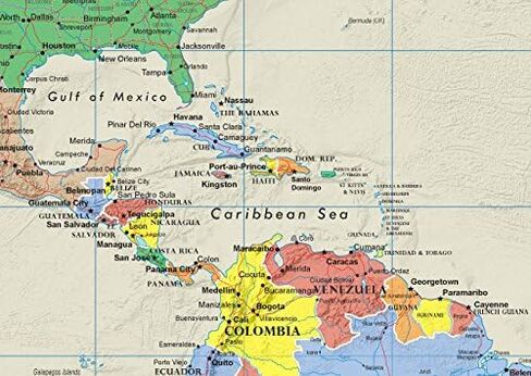 48x78 Huge World Contemporary Elite Wall Map Laminated in Saudi Arabia