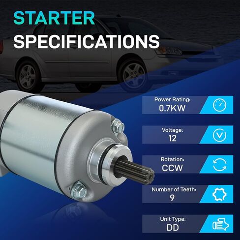 18757N استبدال محرك البدء لياماها ATV Yfm350 Yfm35 Yfm 350 Bruin Grizzly 350 2004-2015 Woverine 350 2006-2009 Yamaha Bruin 350 YZF600R FZR600R 3HE-81890-00-00 3HE818900000 in Kuwait