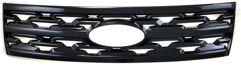 Trim Illusion Front Hood Grille Overlay Cover Accessory Compatible with Ford Explorer 2018-2019, Gloss Black Finish in Kuwait