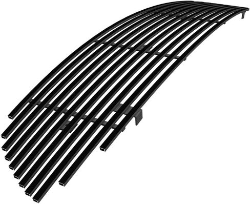 APS Premium Stainless Steel Black 8x6 Horizontal Billet Grille Grill Insert Compatible with Ford Fiesta 2011 2012 2013 SE SEL Hatch Back & 13 Titanium Lower Bumper N19-J28866F in Kuwait