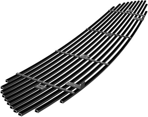 APS Premium Stainless Steel Black 8x6 Horizontal Billet Grille Grill Insert Compatible with Ford Fiesta 2011 2012 2013 SE SEL Hatch Back & 13 Titanium Lower Bumper N19-J28866F in Kuwait