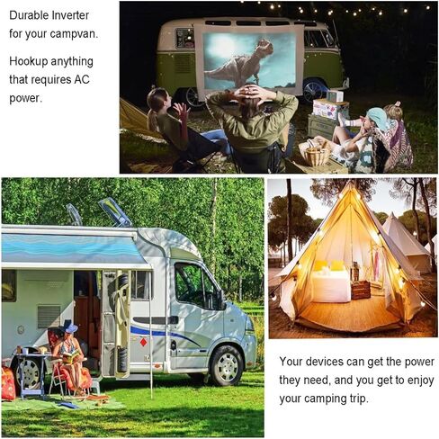 500W Car Power Inverter 12V/24V DC to 110V AC Converter with 1 AC Outlets & USB Port - Heavy-Duty Aluminum Alloy Compact Size for laptop RV Truck Camping- Overheat/Overload/Short Circuit Protection in Saudi Arabia