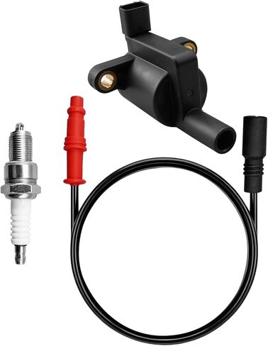 4011690 Ignition Coil Fit for Polaris Ranger 500 4x4 2008-2012 Polaris Ranger 500 Midsize 2013 Polaris Ranger 500 Crew Midsize 2013, with Wire Cap and Spark Plug Replace 4011834 4015072 3070175 in Kuwait