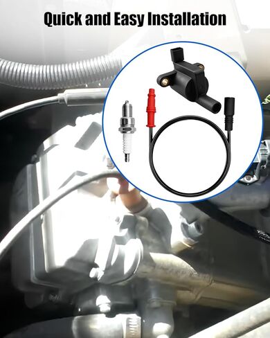 4011690 Ignition Coil Fit for Polaris Ranger 500 4x4 2008-2012 Polaris Ranger 500 Midsize 2013 Polaris Ranger 500 Crew Midsize 2013, with Wire Cap and Spark Plug Replace 4011834 4015072 3070175 in Kuwait