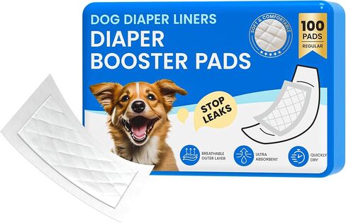 Furcato Disposable Dog Diaper Liners Booster Pads for Male & Female Dogs - 100ct | Diaper Inserts fit Most Washable Dog Wraps and Belly Bands,Long in Saudi Arabia