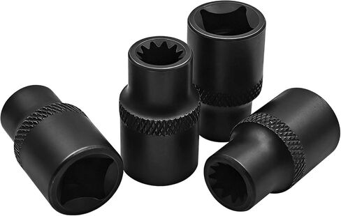 4PCS 3/8" Drive 11-Point Truck Brake Caliper Socket Kit for Volvo Peterbilt DAF Foden MAN Mercedes Scania BOVA BPW SAF Trailers & European Trucks, Socket for Knorr-Bremse SK SN SB Calipers in Saudi Arabia