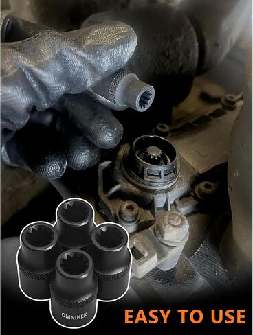 4PCS 3/8" Drive 11-Point Truck Brake Caliper Socket Kit for Volvo Peterbilt DAF Foden MAN Mercedes Scania BOVA BPW SAF Trailers & European Trucks, Socket for Knorr-Bremse SK SN SB Calipers in Saudi Arabia