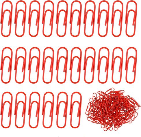 200 Pcs Red Paper Clips, 1.1 Inch Vinyl Coated Stainless Steel Binder Clips, for Office, School, Home & Document Organizing (Box Pack) in Saudi Arabia