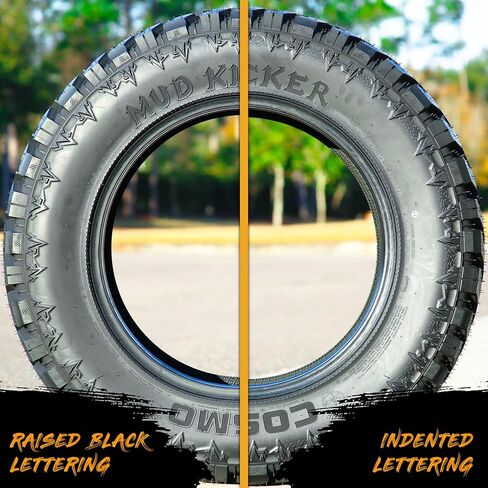 إطارات كوزمو Mud Kicker M/T Mud Off-Road Light Truck Radial Tire-33X12.50R18LT 33X12.50X18 33X12.50-18 122Q نطاق التحميل F LRF 12-Ply BSW جدار جانبي أسود in Kuwait