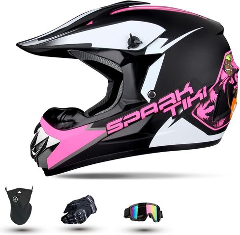 Dirt Bike Helmets Youth DOT Approved Dirtbike Helmet Kids ATV Helmets with Goggles, Gloves & Mask, for Dirt Bike, ATV, BMX Off-Road in Saudi Arabia