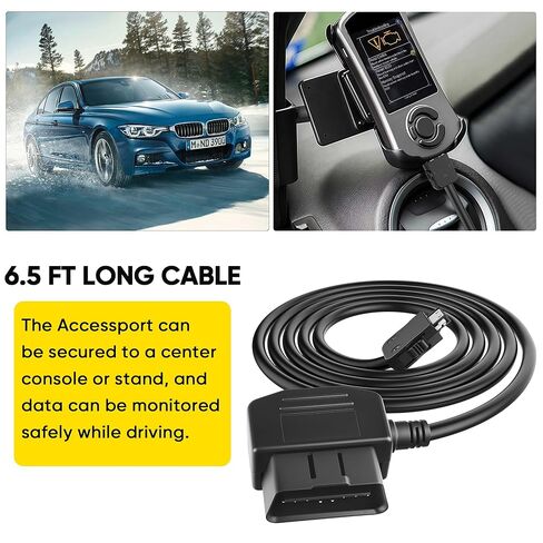 منفذ الوصول obd2 obdii كابل متوافق مع الحبل v3 sub-aru Ford vw wrx sti focus evo bmw يناسب جميع السيارات التي تستخدم v3 accessports 6.5 قدم in Kuwait