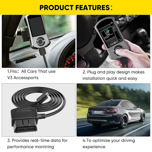منفذ الوصول obd2 obdii كابل متوافق مع الحبل v3 sub-aru Ford vw wrx sti focus evo bmw يناسب جميع السيارات التي تستخدم v3 accessports 6.5 قدم in Kuwait