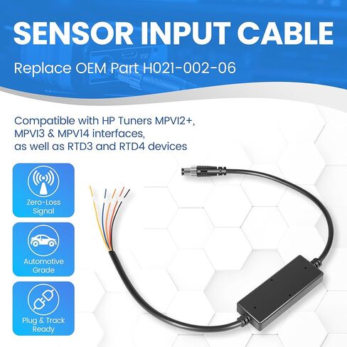 كابل إدخال مستشعر H021-002-06 متوافق مع موالفات HP MPVI2+ MPVI3 MPVI4، كابل ناقل CAN التناظري PROLINK+ Style، تسخير سلك مستشعر خارجي 0-5 فولت لتسجيل بيانات Obd2، كابل فقط in Kuwait