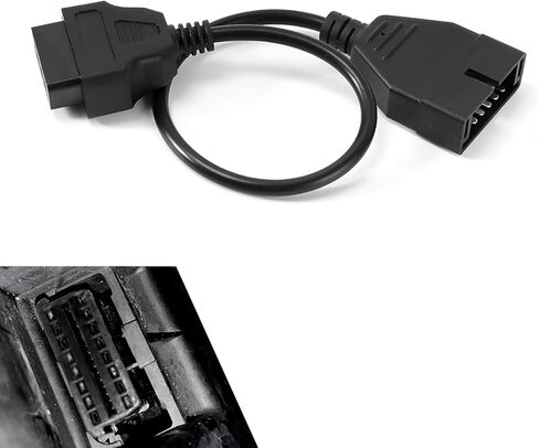1 قطعة موصل الماسح الضوئي obd1، كابل محول obd1 إلى obd2 gm، أداة تمديد تشخيصية من 12 إلى 16 سنًا، متوافقة مع مركبات جنرال موتورز (أسود) in Kuwait