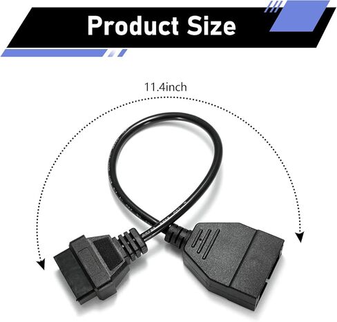 1 قطعة موصل الماسح الضوئي obd1، كابل محول obd1 إلى obd2 gm، أداة تمديد تشخيصية من 12 إلى 16 سنًا، متوافقة مع مركبات جنرال موتورز (أسود) in Kuwait