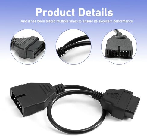 1 قطعة موصل الماسح الضوئي obd1، كابل محول obd1 إلى obd2 gm، أداة تمديد تشخيصية من 12 إلى 16 سنًا، متوافقة مع مركبات جنرال موتورز (أسود) in Kuwait