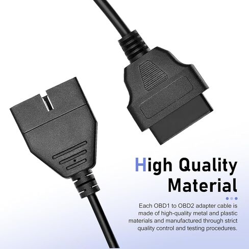 1 قطعة موصل الماسح الضوئي obd1، كابل محول obd1 إلى obd2 gm، أداة تمديد تشخيصية من 12 إلى 16 سنًا، متوافقة مع مركبات جنرال موتورز (أسود) in Kuwait