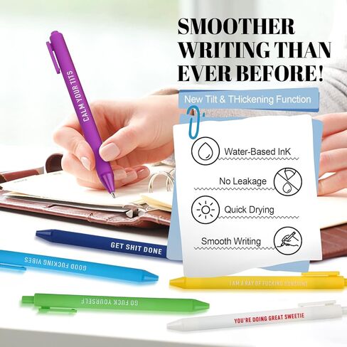 Niziline 11/22Pcs Swear Word Daily Pen Set, Yocartgo Pens, Funny Pens, Funny Office Gifts (11) in Saudi Arabia