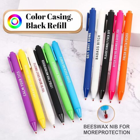 Niziline 11/22Pcs Swear Word Daily Pen Set, Yocartgo Pens, Funny Pens, Funny Office Gifts (11) in Saudi Arabia