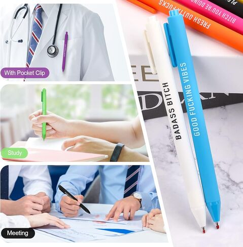Niziline 11/22Pcs Swear Word Daily Pen Set, Yocartgo Pens, Funny Pens, Funny Office Gifts (11) in Saudi Arabia
