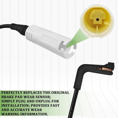 2PCS Front and Rear Brake Pad Wear Sensor Set Replacement Compatible with BMW 325i 328i 330i 335i 128i 135i M3 E81 E82 E87 E88 E90 E91 E92 E93 Replace 34356789440 34356789445 Brake Sensor Kit in Saudi Arabia