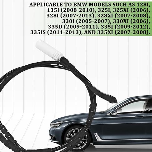 2PCS Front and Rear Brake Pad Wear Sensor Set Replacement Compatible with BMW 325i 328i 330i 335i 128i 135i M3 E81 E82 E87 E88 E90 E91 E92 E93 Replace 34356789440 34356789445 Brake Sensor Kit in Saudi Arabia