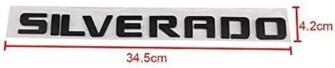 3D Raised Tailgate Insert Letters Rear Badge Emblems, 3M Adhesive Nameplate Decals Replacement for Truck Decoration Letter Emblem Replacement for Silverado Lt 1500 2500Hd 3500Hd (Matte Black) in Saudi Arabia