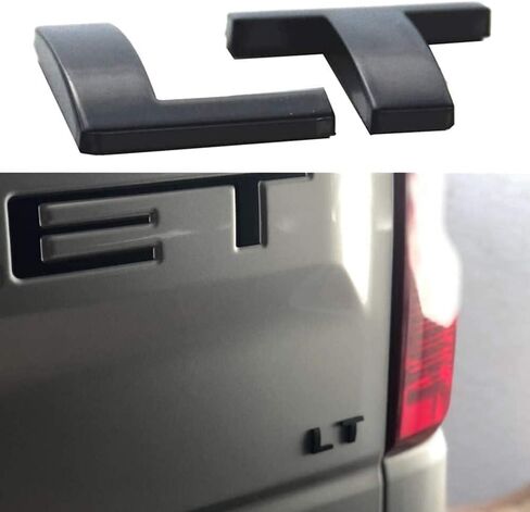 3D Raised Tailgate Insert Letters Rear Badge Emblems, 3M Adhesive Nameplate Decals Replacement for Truck Decoration Letter Emblem Replacement for Silverado Lt 1500 2500Hd 3500Hd (Matte Black) in Saudi Arabia
