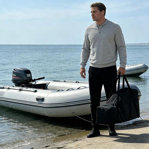 Outboard Motor Carry Bag, Waterproof Outboard Engine Travel Bag for Under 18HP or Under 88lb Outboard Motor - 1680D Oxford Fabric with Padded Lining, Small Outboard Engine Carry Bag for Travel in Saudi Arabia
