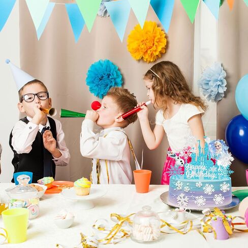 8 قطع من أغطية كعكة عيد الميلاد اللطيفة، زينة كعكة الأميرة ذات طابع الثلج مثالية لحفلات أعياد الميلاد، والحفلات ذات الطابع الخاص، والاحتفالات اليومية in Kuwait