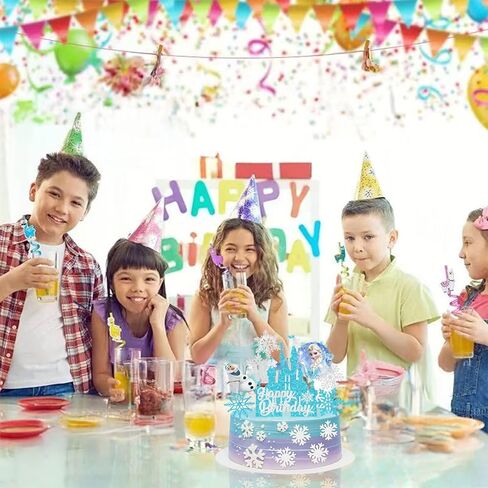 8 قطع من أغطية كعكة عيد الميلاد اللطيفة، زينة كعكة الأميرة ذات طابع الثلج مثالية لحفلات أعياد الميلاد، والحفلات ذات الطابع الخاص، والاحتفالات اليومية in Kuwait