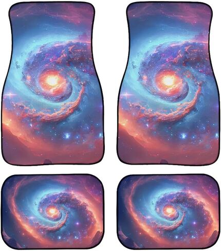 مجموعة الحصير لأرضية السيارة من Galaxy Space Print، مجموعة من 4 سجادات أرضية للمركبات العالمية من Universe Nebula، سجاد قدم أمامي وخلفي للشاحنات وسيارات الدفع الرباعي سيدان in Saudi Arabia