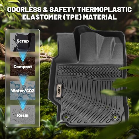 orealtrend Car Floor Mats Compatible with Toyota Corolla 2009-2013 Heavy Duty All Weather Liners Spill Proof Black Front Rear Carpet Custom Fitted Odorless Anti Slip Full Set Accessories for Men Dad in Saudi Arabia
