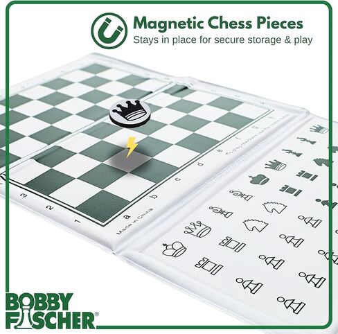Bobby Fischer Mini Magnetic Pocket Chess Set - Travel - 6 x 3.25 by WE Games in Saudi Arabia