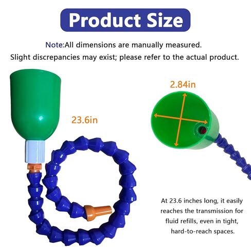 23.62Inch Bendable Long Funnel, Wide Mouth Plastic Funnel with Flexible Extension Hose, Universal Automotive Funnel for Transmission Fluid - Car Accessories in Saudi Arabia