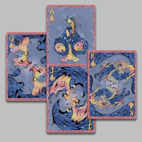 Starry Sky Butterfly Theme Poker Cards, 54 Non Repeating Exquisite Illustrations Playing Cards, Double-Sided Anti Slip Pattern Design, Collection Level Poker, Suitable for Family Games. in Saudi Arabia