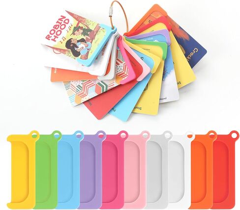 10 Pcs Reusable Plastic Audio Card Holders with Stainless Steel Ring, Portable Storage Sleeves Compatible with Yoto Mini, Player, and Audio Cards, Kids Travel Carrier Organizer Case in Saudi Arabia