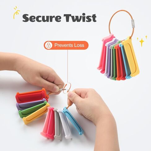 10 Pcs Reusable Plastic Audio Card Holders with Stainless Steel Ring, Portable Storage Sleeves Compatible with Yoto Mini, Player, and Audio Cards, Kids Travel Carrier Organizer Case in Saudi Arabia
