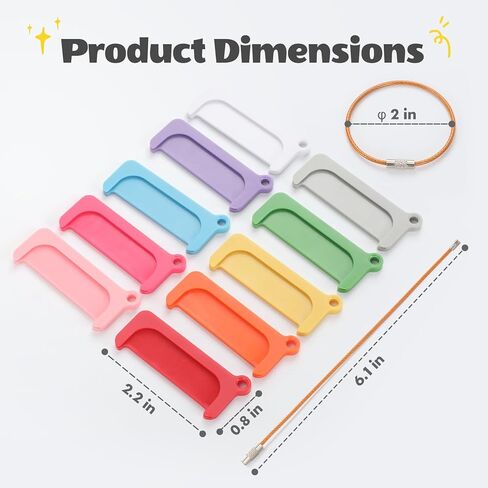 10 Pcs Reusable Plastic Audio Card Holders with Stainless Steel Ring, Portable Storage Sleeves Compatible with Yoto Mini, Player, and Audio Cards, Kids Travel Carrier Organizer Case in Saudi Arabia
