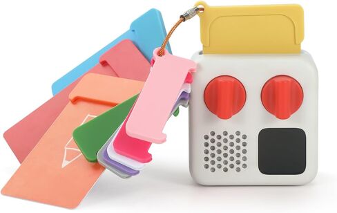10 Pcs Reusable Plastic Audio Card Holders with Stainless Steel Ring, Portable Storage Sleeves Compatible with Yoto Mini, Player, and Audio Cards, Kids Travel Carrier Organizer Case in Saudi Arabia
