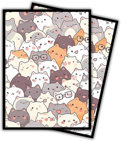 Cat - Meowgic The Gathering 1 MTG Card Sleeves (Smooth) - 104 Count Standard Size TCG Sleeves - Compatible with Magic The Gathering - Double Sleeving - Original Art Design in Kuwait