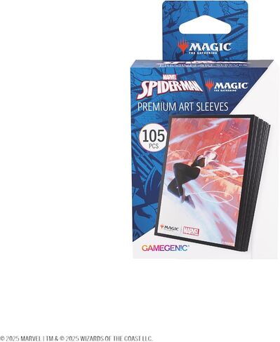 Gamegenic Magic: The Gathering Marvel’s Spider-Man Premium Art Sleeves - Spider-Gwen - 105 Matte Textured Card Sleeves with Full-Color Artwork, Tournament-Ready & Plastic-Free Packaging in Kuwait