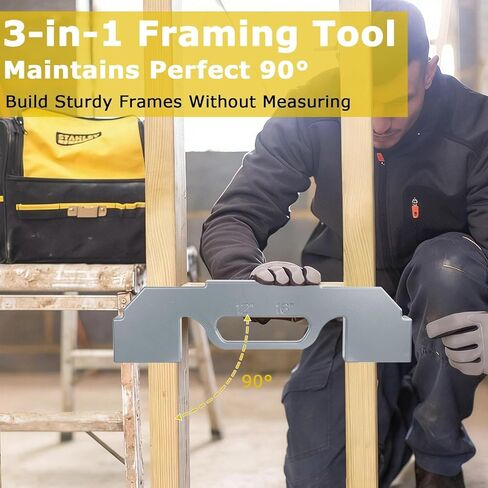 3 in 1 Framing Tools, 12", 14"&16" On Center Stud Layout Tool, Cast Aluminum Stud Spacer Framing Tool, Framing Jig for Wall Roof Floor or Ladder in Saudi Arabia