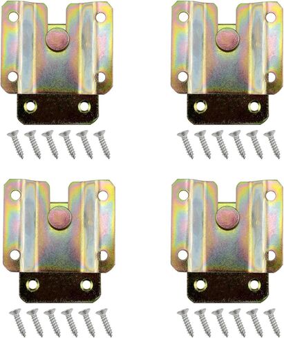 4pcs Large Furniture Hangers Flush Installation Brackets Cabinet Hanging Brackets with Screws Heavy-Duty Embedded Metal Joints Suitable for Bed and Photo Frame DIY Projects in Kuwait