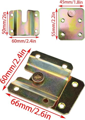 4pcs Large Furniture Hangers Flush Installation Brackets Cabinet Hanging Brackets with Screws Heavy-Duty Embedded Metal Joints Suitable for Bed and Photo Frame DIY Projects in Kuwait