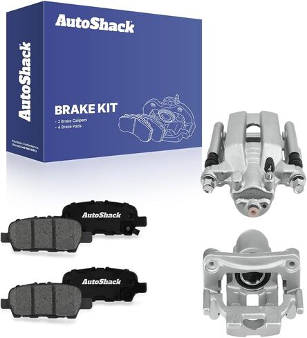 ملاقط الفرامل الخلفية من AutoShack ووسادات فرامل سيراميك ممتازة لنيسان وإنفينيتي، مورانو 2009-2022 باثفايندر 2013-2020 QX60 2014-2020 Q50 2014-2018، AWD RWD FWD 4WD L4 2.0L 2.5L V6 3.0L 3.5L 3.7L in Kuwait