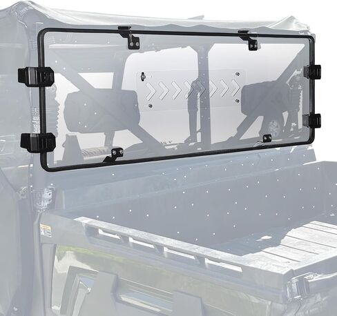 KEMIMOTO Upgraded Rear Clear Windshield with Sliding Vents Compatible with 2020-2026 Tracker 800SX & 800SX Crew Dust-Proof Back Windscreen Waterproof Windows in Kuwait